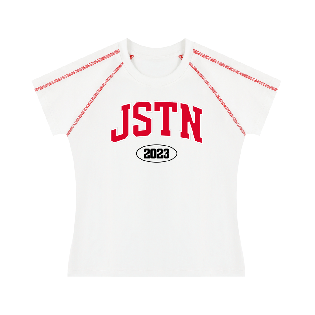 WOMEN'S VARSITY JSTN T-SHIRT